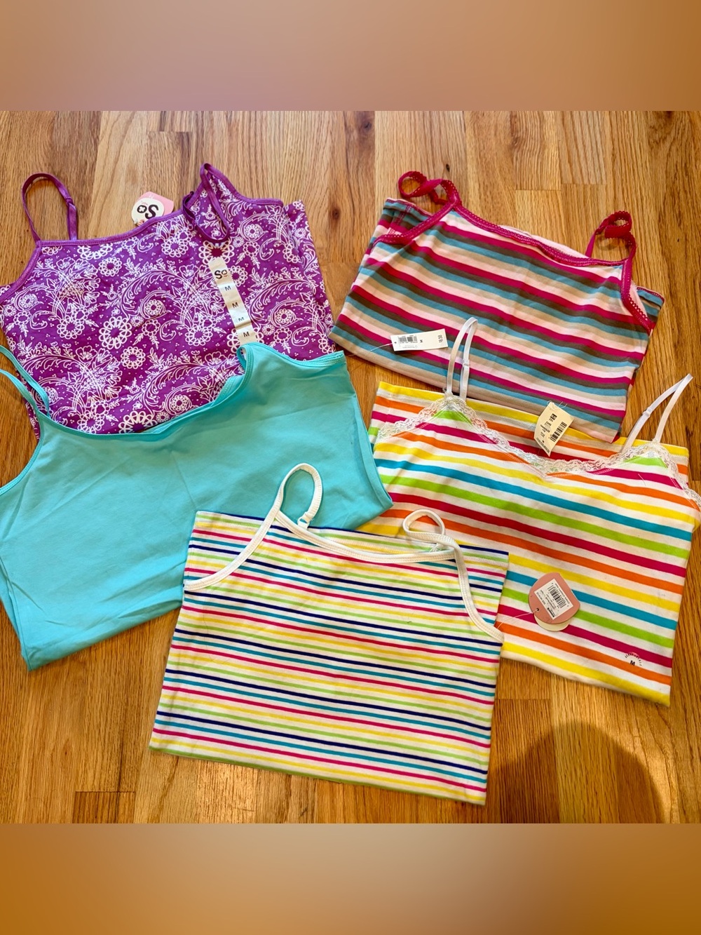 Girls Y2K Cami Tank Top Bundle Size M 10/12 Aeropostale SO Striped NWT